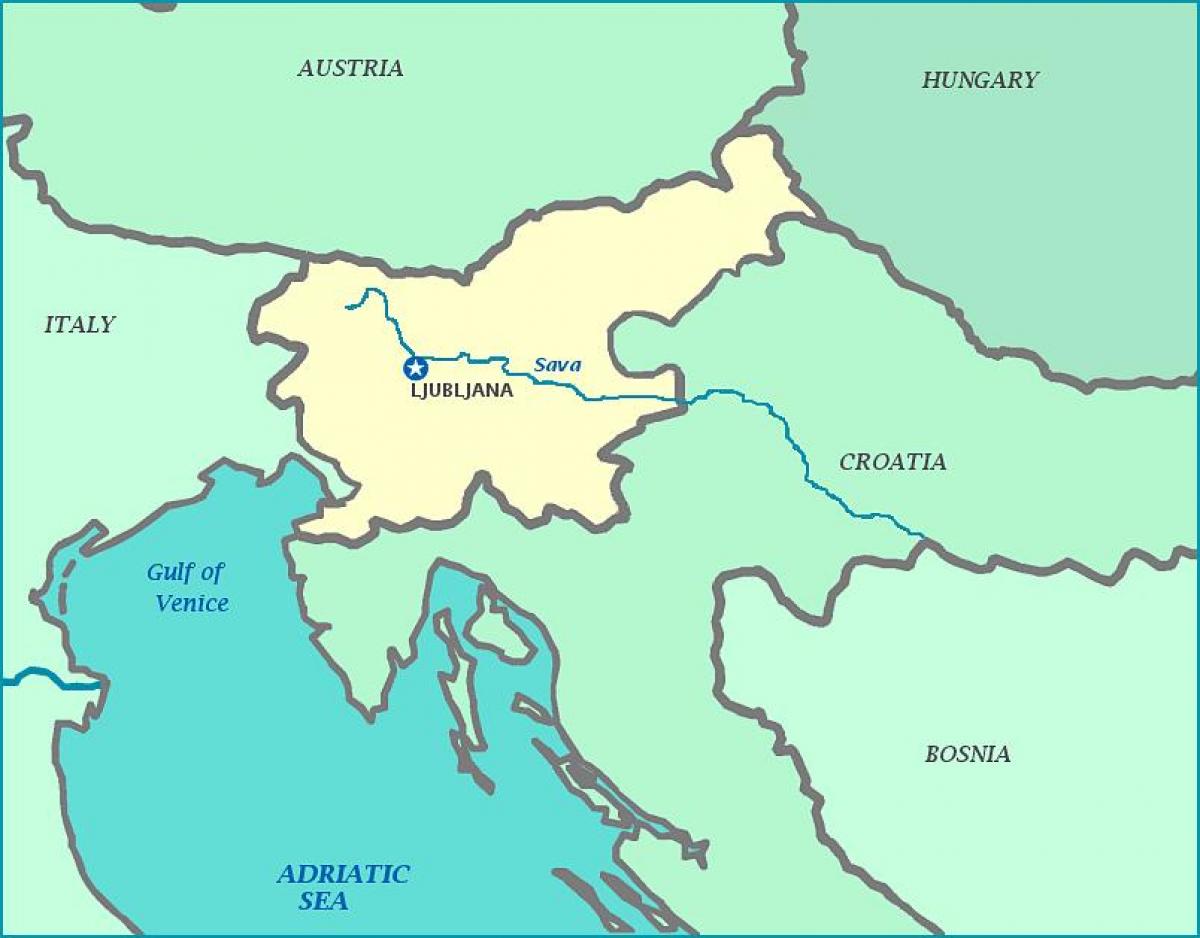 Mappa di costa Slovena