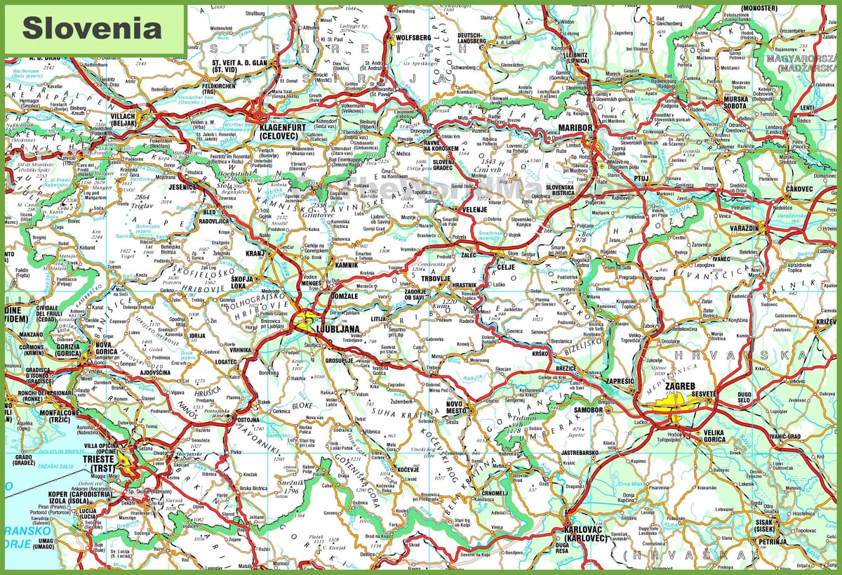 Mappa di mappa Slovenia
