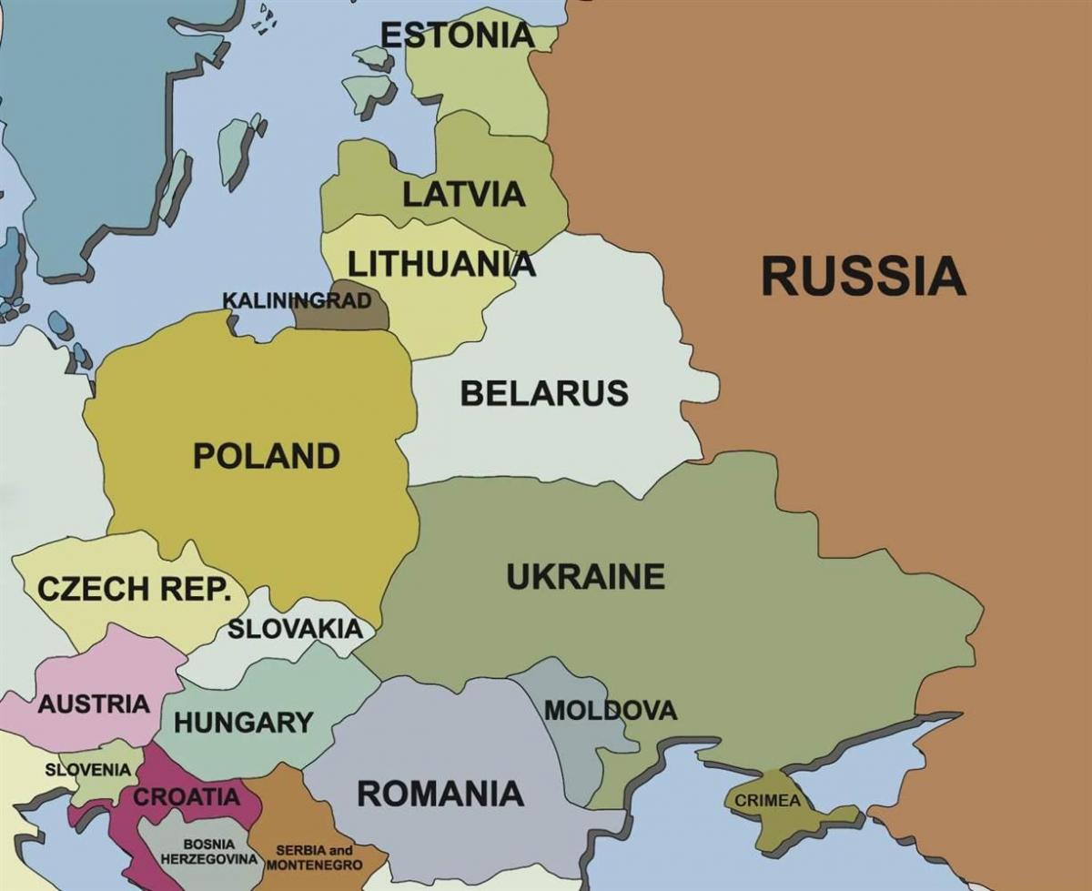 Mappa della Slovenia e nei paesi limitrofi