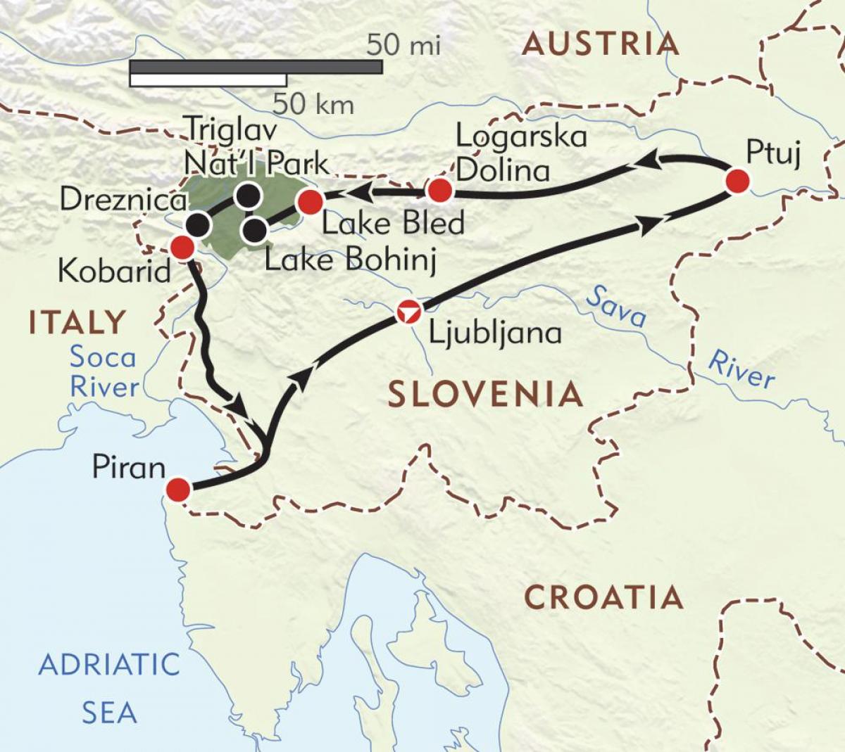 mappa di pirano Slovenia