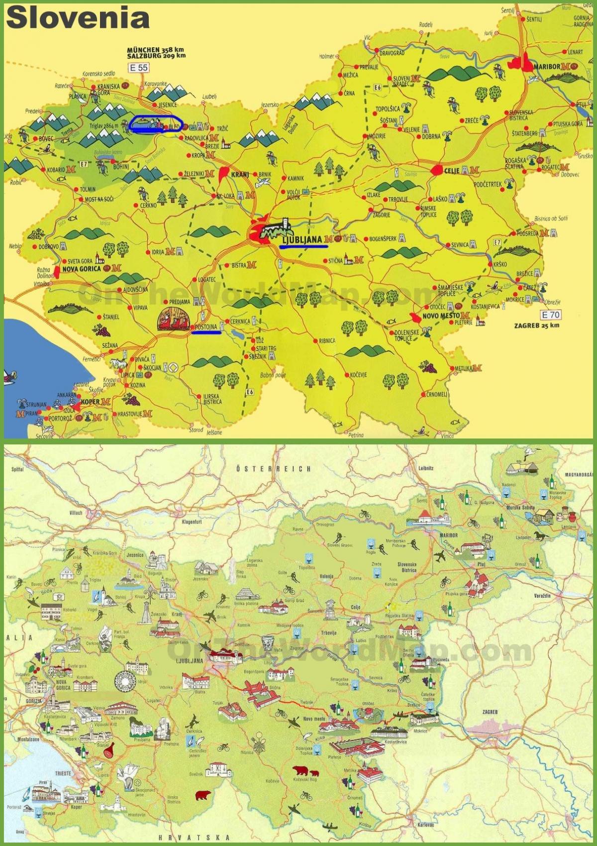 Slovenia mappa di viaggio