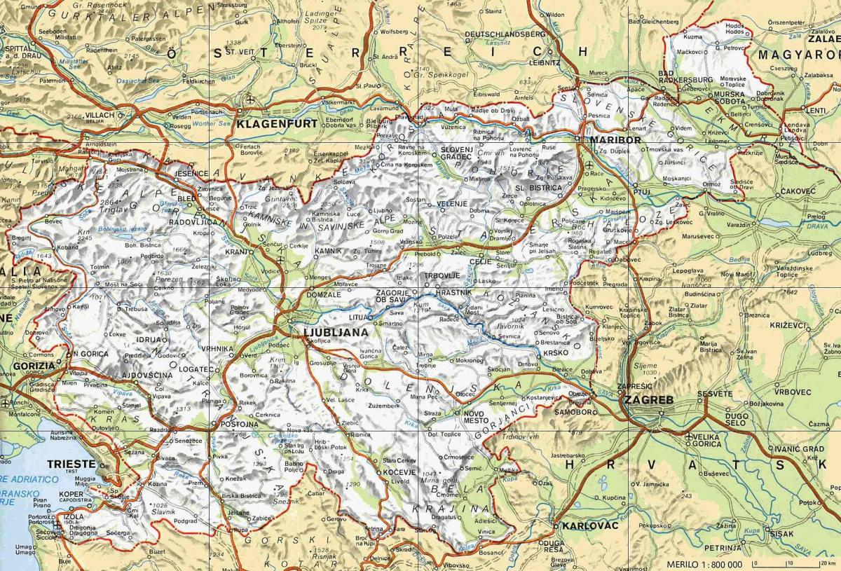 Mappa di terme Slovenia