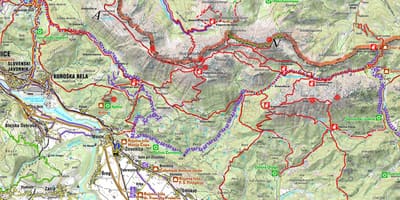 La mappa delle alpi Slovene