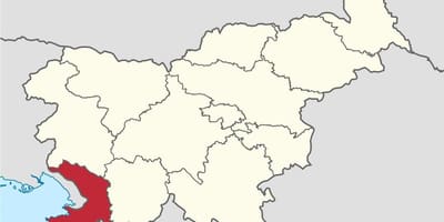 Mappa del carso in Slovenia