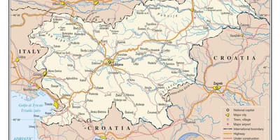 Mappa della città Slovenia